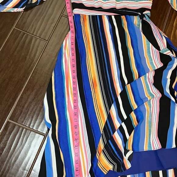 NY Collection Petite Striped Fit & Flare Dress Sz PM - Picture 12 of 13